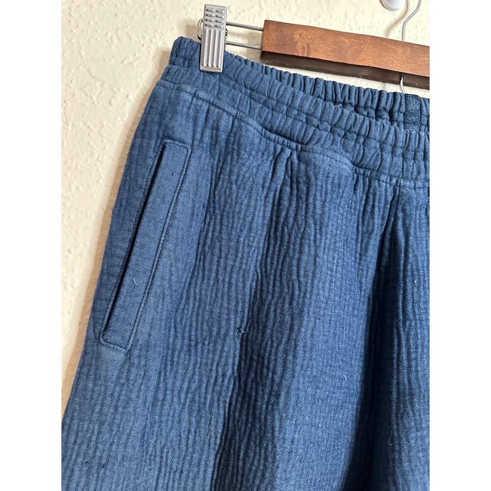 Black Crane Quilted Textured Relaxed Pants Navy Womans XS - Picture 10 of 12
